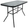 Produktbild: Gardenson Gartentisch, Anthrazit, Metall, Glas, rechteckig, Rundrohr, 55x70x110 cm, wetterfest, Gartenmöbel, Gartentische, Gartentische