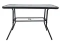 Produktbild: VCM Gartentisch aus Glas und Metall | Esstisch | Maße ca. H. 70 x B. 110 x T. 55 cm | Anthrazit | Balkontisch Gartenmöbel 110x55