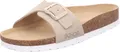 Produktbild: Rohde Damen Pantolette Leder Tieffußbett Schnalle Alba 5589, Größe:42 EU, Farbe:Beige