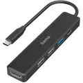 Produktbild: Hama USB-C-Hub, Multiport, 5 Ports, 3x USB-A, USB-C, HDMI