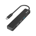 Produktbild: Hama USB-C-Multiport-Adapter 5 Ports 3x USB-A, USB-C, HDMI schwarz