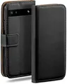 Produktbild: moex Book Case für Google Pixel 6a Handyhülle mit Kartenfach, Hülle klappbar 360 Grad Schutzhülle, Klapphülle Flip Case Cover, PU Leder Handytasche Lederhülle, Schwarz