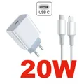 Produktbild: USB C PD 20W Schnellladegerät Kabel Mit IPhone 12/12 Pro/12 Mini/11 FR