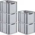Produktbild: SparSet 5x Eurobox NextGen Economy | Griffe offen |HxBxT 32x30x40cm | 30 Liter | Eurobehälter, Transportbox, Transportbehälter, Stapelbehälter