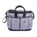 Produktbild: QHP Putztasche Pferd | Grš§e: 36 x 21 x 27 cm | Vielseitig einsetzbar | Viel Stauraum | Angenehmes Tragen | Inklusive Netzfach (Grau)