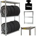 Produktbild: Reifenregal Für 8 Räder 180x120x40 Cm 795 Kg Reifenständer Steckregal