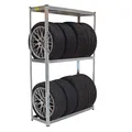 Produktbild: TRUTZHOLM Reifenregal 8 Reifen 795 kg 180x120x40 cm Gummischutz/Kantenschutz höhenverstellbar Reifenständer Steckregal Lagerregal höhenverstellbar Garagenregal Werkstattregal Schwerlastregal