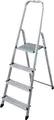 Produktbild: KRAUSE Stehleiter CORDA silber 4 Stufen, H: 150,0 cm