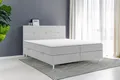 Produktbild: Boxspringbett RIO mit Bettkasten 180 x 200 cm Samtstoff/Cord Grau Bett Topper