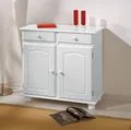 Produktbild: 2-trg. Kommode, Anrichte, Sideboard Lovi Kiefer Massiv Weiß Lackiert