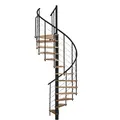 Produktbild: Minka Spindeltreppe Venezia Smart 38 - 305,5cm Geschosshöhe Buche Schwarz 160cm Durchmesser
