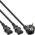 Produktbild: InLine 16657F 5m Netzstecker Typ F 2 x C13-Koppler Schwarz Stromkabel (16657F)