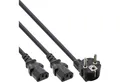 Produktbild: Inline InLine® Netz-Y-Kabel, 1x Schutzkontakt ST zu 2x Kaltgeräte ST, 5m Stromkabel