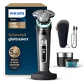 Produktbild: Philips Rasierer i9000 Prestige, Nass- und Trockenrasierer für Herren mit integriertem Trimmer, dunkelgrau, Drucksensor, Reinigungsstation, Ladestation und Reiseetui (Modell XP9202/30)