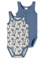 Produktbild: Schiesser Baby Unisex 2 Pack Wickelbody ohne Arm mit Knöpfen - 100% Organic Bio Baumwolle - Größe 56 bis 104