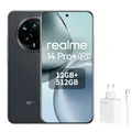 Produktbild: realme 14 Pro+ 5G Smartphone | 12GB RAM 512GB Speicher | 50MP Kamera | 120Hz OLED Display | 6000mAh Akku | Suede Grey