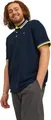 Produktbild: Jack & Jones Polo normale Passform dunkelblau einfarbig Baumwolle