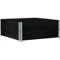 Produktbild: Vidaxl - Paletten-aufsatzrahmen 2 Stk. Schwarz 100x100 Massivholz Kiefer