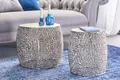 Produktbild: riess-ambiente Beistelltisch ABSTRACT LEAF antik silber (Set, 2-St), Wohnzimmer · Metall · rund · Handarbeit · Modern Design