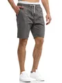 Produktbild: Indicode Herren Stoufville Chino Shorts mit 4 Taschen aus 98% Baumwolle | Bermuda Sommershorts für Männer Grey, XL