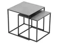 Produktbild: Mirrors & More Beistelltisch 2er Set Hillary 82770189 Metall Silber