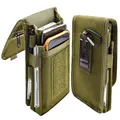 Produktbild: Prebene Dual Phone Holster, Gürtel Phone Pouch, Large Smartphone Pouch Handyhalter, Taktische Gürteltasche, Handyhalter für Arbeit, Geschenke für Männer, Wandern, Camping, Grillen, Rettung (Armeegrün)