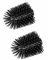 Produktbild: 2x WENKO Ersatzbürstenkopf Silikon-Borsten WC Toiletten-Bürste ¢7,5 cm schwarz