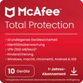 Produktbild: McAfee Total Protection inkl. VPN|1-10 Geräte| 1 o. 2 Jahre |Download|eMail|ESD