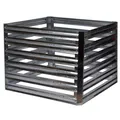 Produktbild: dobar® 58602e Komposter Muck | Metallkomposter Bausatz | Quadratischer Kompostbehälter aus verzinktem Metall | Gartenkomposter 550 L | Bausatz | 93 x 93 x 70 cm | Silber