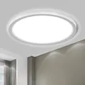 Produktbild: LQWELL® LED Deckenlampe, IP44 Wasserfest Rund FlachModern Schlicht Lampe Dünn für Wohnzimmer Badezimmer Schlafzimmer Balkon Keller Büro, 300 * 25mm