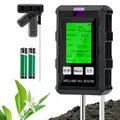 Produktbild: Wigearss 6 in 1 Bodenmessgerät, Digitales PH Bodentester, Feuchtigkeit, Bodenfruchtbarkeit, Temperatur, Sonnenlicht und Umgebungsfeuchtigkeit
