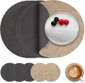 Produktbild: Myir JUN Tischsets Abwaschbar Leder und Untersetzer, Grau Beige, Ø 36cm 6er Set