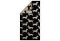 Produktbild: Cawö Handtuch WE LOVE DOGS, 50 x 100 cm, Beige, Schwarz, Baumwolle (1-St), Made in Germany, mit Öse zum Aufhängen, 500 g / m²
