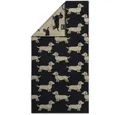 Produktbild: Cawö Badetücher Handtuch We love Dogs Dackel Schwarz Beige (50x100cm)