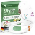 Produktbild: DomuSPA WC-Sitz Toilettendeckel mit Absenkautomatik – antibakterieller WC Sitz (Inkl. Installationsschablone), mit Quick-Release, auch als Kindersitz erhältlich weiß child