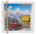 Produktbild: ZauberDeko Geldgeschenk Verpackung Geldverpackung Führerschein MIT Namen Motorrad Reise Weihnachten