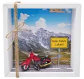 Produktbild: ZauberDeko Geschenkbox Geldgeschenk Verpackung MIT NAMEN Führerschein Motorrad Reise