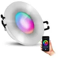Produktbild: SSC-LUXon BEDA IP65 LED Spot extra flach für Außen & Bad mit WLAN Smart Lampe RGB CCT - Einbauspot kompatibel mit Alexa, Siri & Google