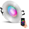 Produktbild: Einbaustrahler BEDA in silber gebürstet & rund IP65 inkl. Modul LED RGB WLAN dim