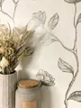 Produktbild: Newroom Vliestapete Koury Gold Tapete Vintage Blumen,Blätter,Pflanzen, Beige Tapete Floral Blumen - Blumentapete Rosentapete Gold Creme Romantisch 3D Optik Blätter Pflanzen für Schlafzimmer Wohnzimmer Küche, Blumentapete