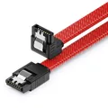 Produktbild: 0,6m SATA 3 Kabel Nylon bis 6Gbit/s für PC HDD SSD Festplatte CD DVD Datenkabel