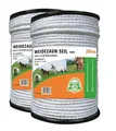Produktbild: 2 Rollen a 200 mtr. Elektroseil Seil 6 mm Weidezaun Elektrozaun Weidezaunseil