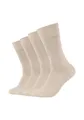 Produktbild: Camano Unisex Socken bamboo nachhaltig mit atmungsaktiver Bambusfaser Bund ohne Gummidruck Damen und Herren bamboo 4er Pack 35/38 nature melange