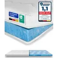Produktbild: AM Qualitätsmatratzen | Premium Plus Gelschaum-Topper | 80x200 cm | 8 cm hoch | Bezug aus Lyocell | Antirutschfunktion | Umlaufendes Klimaband | G...