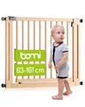 Produktbild: BOMI Türschutzgitter Kinderschutzgitter Miko 63-161 cm, Babygitter Ohne Bohren - 90 Grad Feststellfunktion der Tür