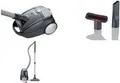 Produktbild: SEVERIN Bodenstaubsauger BC 7030, schwarz / silber HEPA-Filter, inkl. Polster- und Fugendüse, 800 Watt, - 1 Stück (BC 7030)