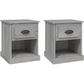 Produktbild: Nachttische 2 Stk. Grau Sonoma 39x39x47,5 cm Holzwerkstoff Vidaxl