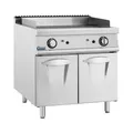 Produktbild: Gas-Grillplatte - 12 kW - geriffelt - 50 - 300 °C - Propangas / LPG / Erdgas - Unterschrank - Royal Catering RCGG-80/700CG