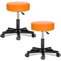 Produktbild: DeubaXXL DE Rollhocker Kunstleder 2er-Set Orange 360° drehbar 995882