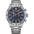 Produktbild: Citizen AT2520-89L Eco-Drive Chronograph Herrenuhr 44mm 10ATM - Dunkelblau/Blau/Silber